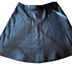Dynamite A-Line Black Faux Leather Mini- Skirt EUC
